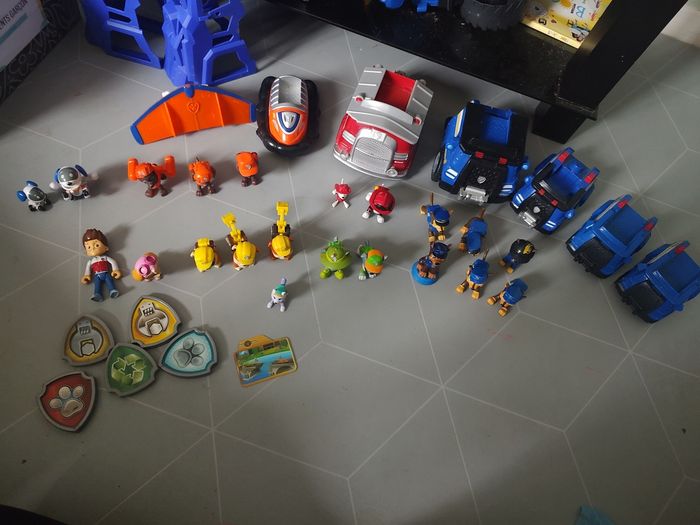 🐶 GROS LOT Pat' Patrouille – figurines + véhicules + accessoires 🚓🚒