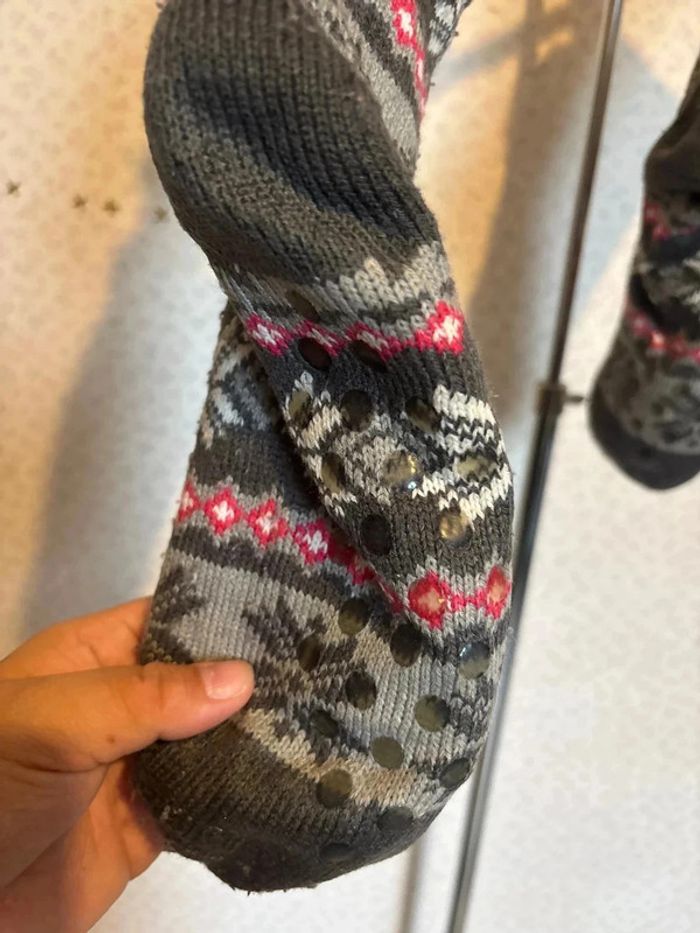 Chaussette anti dérapante fouree taille unique - photo numéro 3