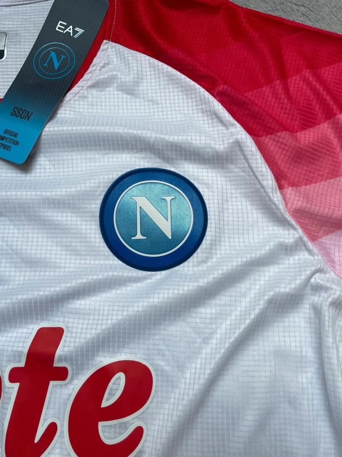 Maillot concept foot Naples blanc rouge édition Baiser taille M - photo numéro 4