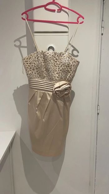 Robe de soirée beige