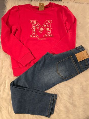 Neufs (non portés) 🩷😍🤩sweat molleton et jeans skinny 10 ans fille 🩷😍🤩