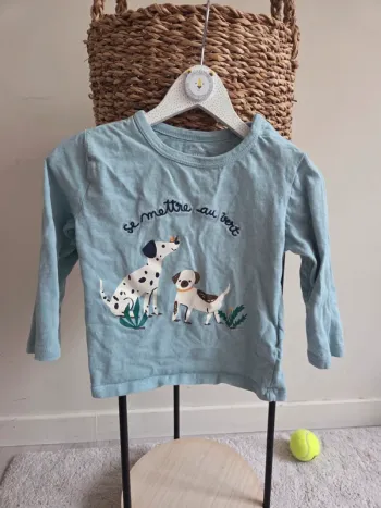 T-shirt manches longues Boutchou 2 ans