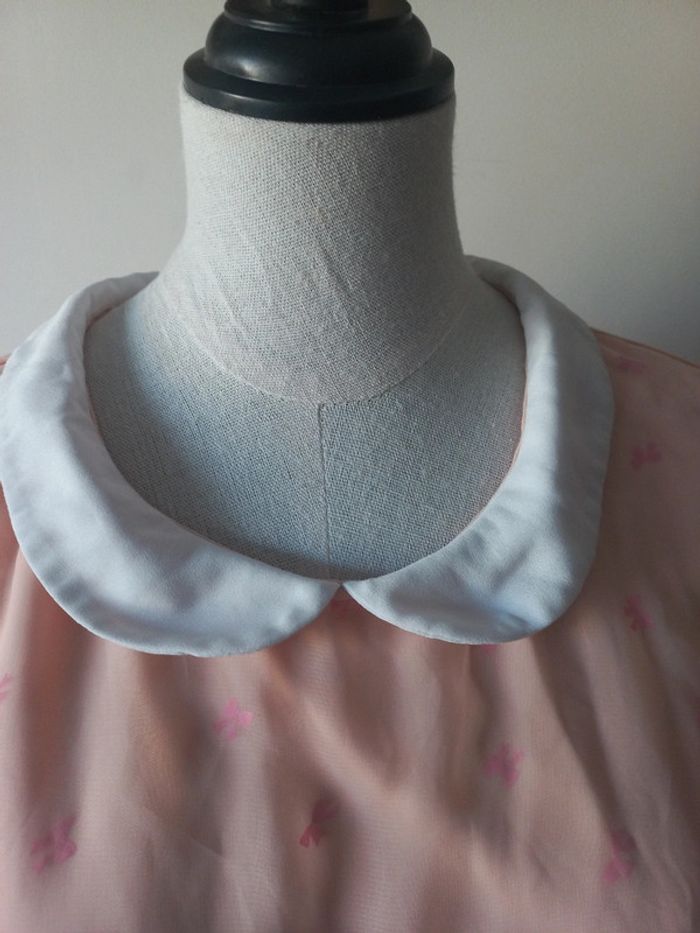 Blouse manches courtes voilage - photo numéro 3