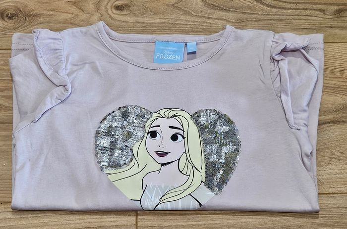 T-shirt à manches longues fille "Reine des Neiges" - Taille 6 ans - photo numéro 2
