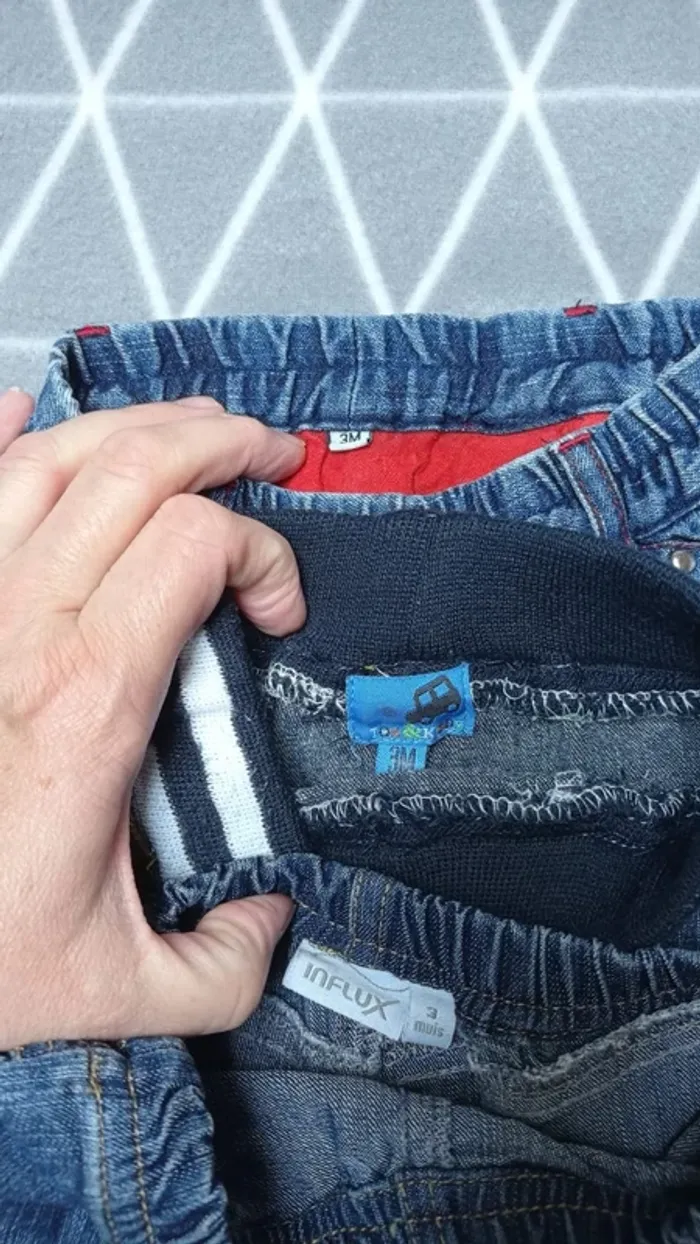 🦁 Lot 3 jeans, 3 mois - photo numéro 5