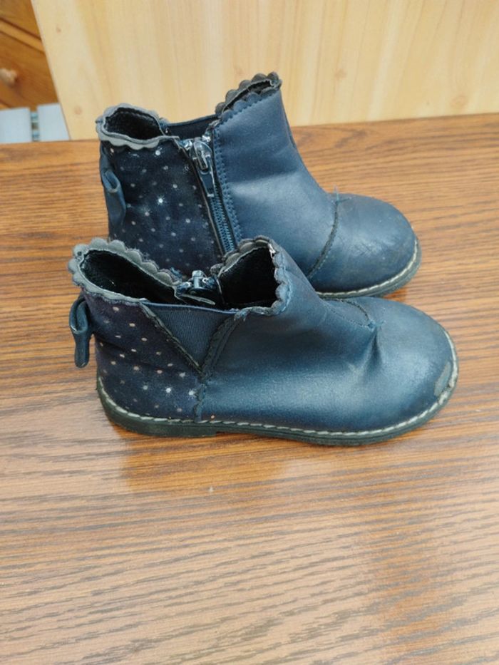 Bottines fille pointure 27 FPC bleu marine - photo numéro 3