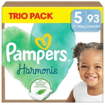 Trio pack couches Pampers Harmonie taille 5 (93 couches)