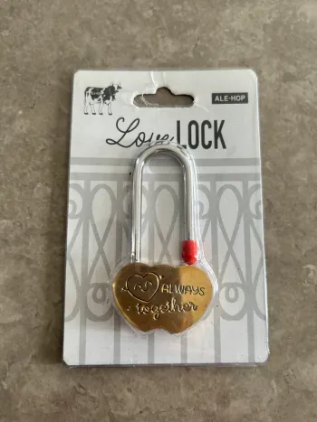 Cadenas Double Cœur Gravé