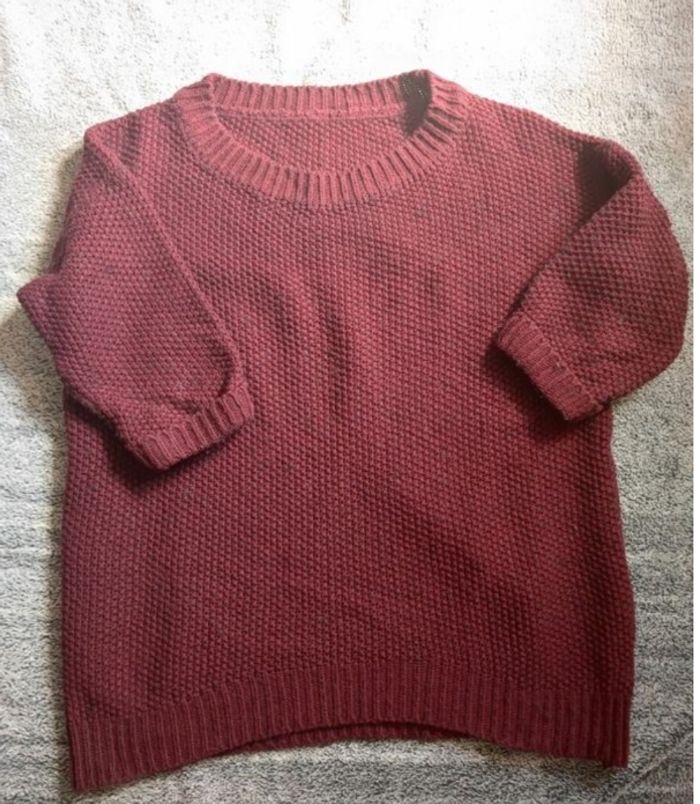 Pull à manches courtes M Bordeau Femme laine made in italie - photo numéro 2