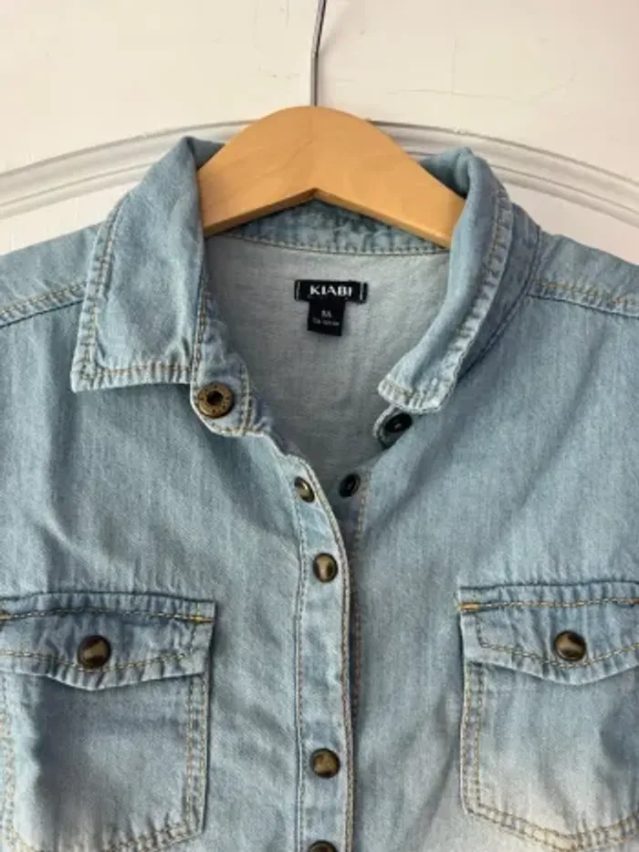 Ensemble stylé fille 8 ans – Total look denim & noir - photo numéro 3