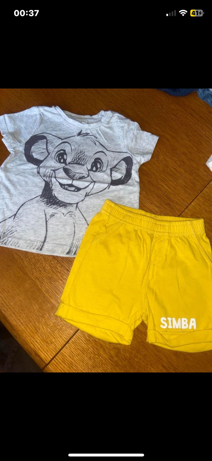 tenue Simba short-tee shirt