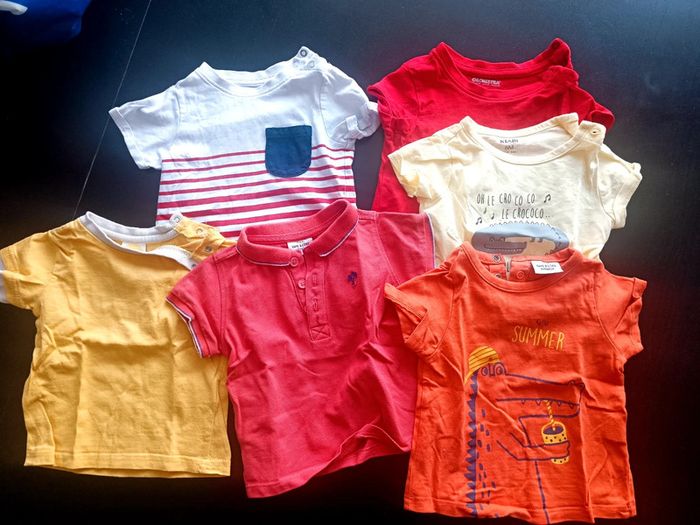 Lot t shirt 6 mois