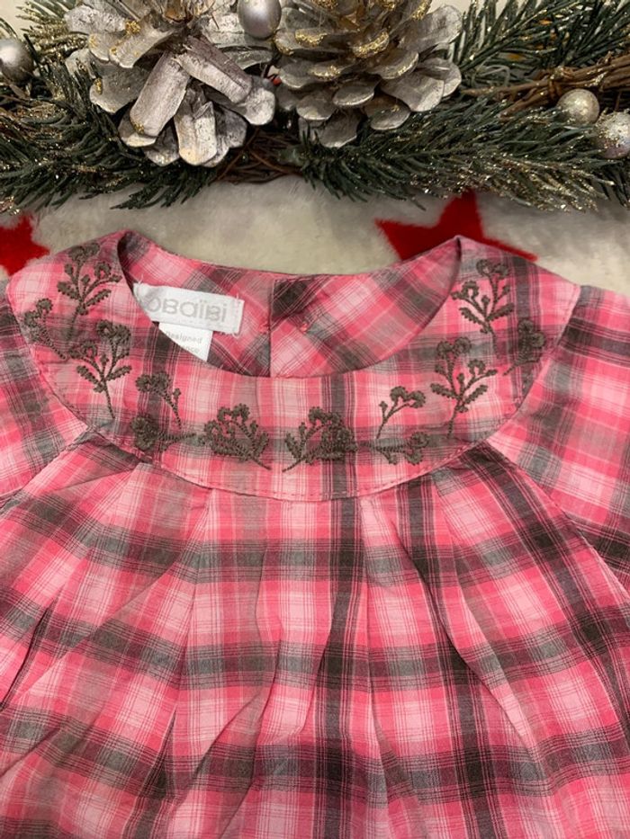 Chemise Manches Longues Chaude Obaïbi Rose et Taupe 6M - photo numéro 3