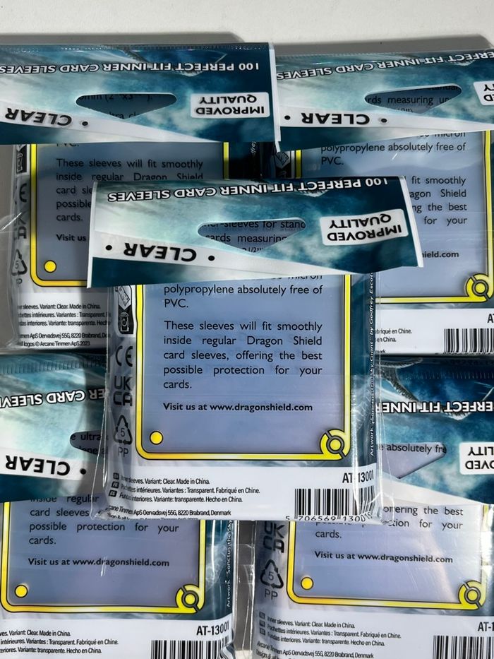 5 x paquets de 100 sleeves Perfect Fit Dragon Shield - photo numéro 4