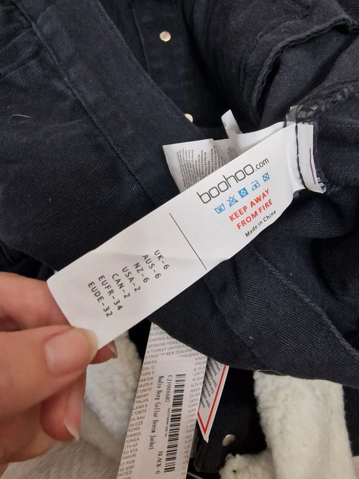 Veste ene jean noire, neuve - Boohoo taille 34 💎 - photo numéro 7