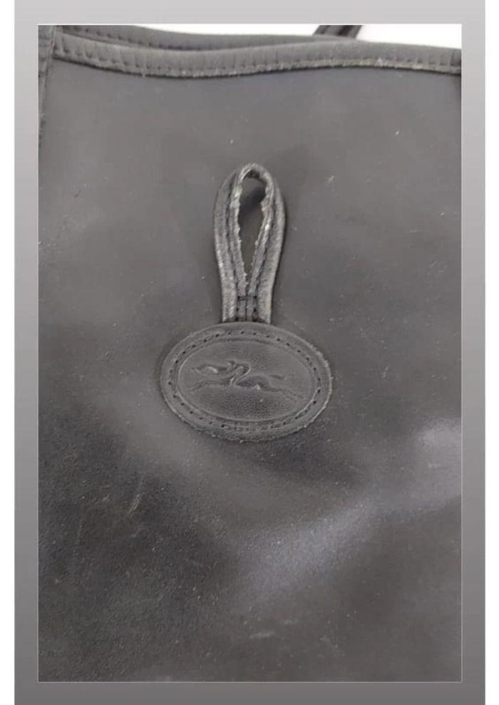 Sac longchamp cuir très bon état modèle roseau noir - photo numéro 2