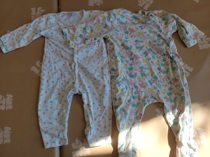 Lot de 2 pyjamas mixtes légers 9 mois - Adorables et confort