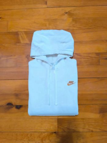 Sweat à capuche Nike - Blanc - Logo Brodé - Taille S