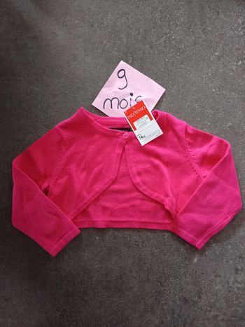 Boléro fushia 9 mois
