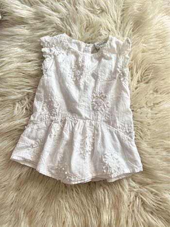 Fille 👧🏻 robe blanche a broderie - tao taille 3 mois