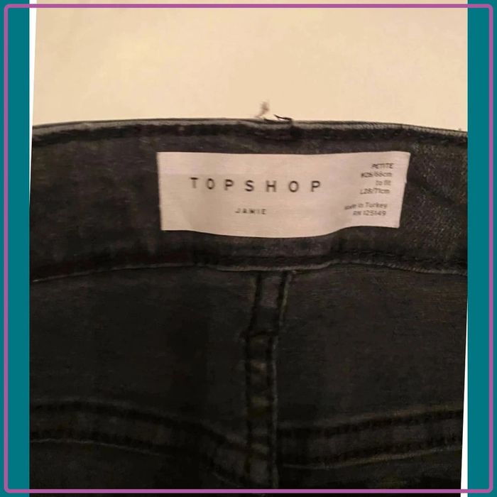 🌟🌟jeans noir taille w26l28 topshop 🌟🌟 - photo numéro 2