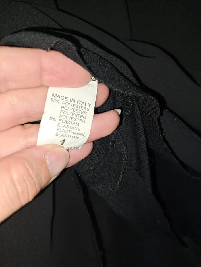 Blouse femme noire tbe fluide dentelle doublure T1 - photo numéro 6