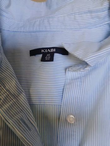 Chemisier rayé bleu et blanc