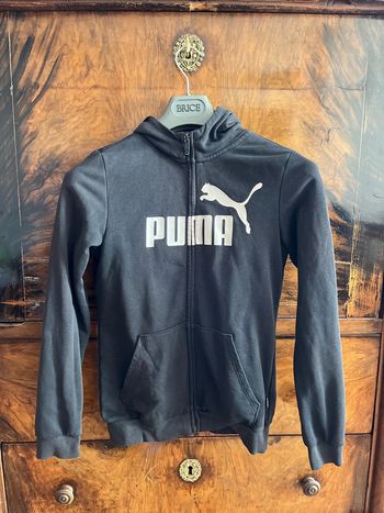 Sweat fille noir à capuche Puma 13/14 ans