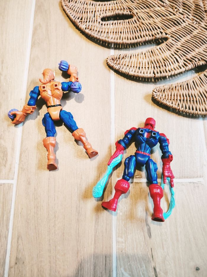 💫Lot de 2 figurines super hero mashers Hobgoblin-bouffon vert et Spider-man - photo numéro 2