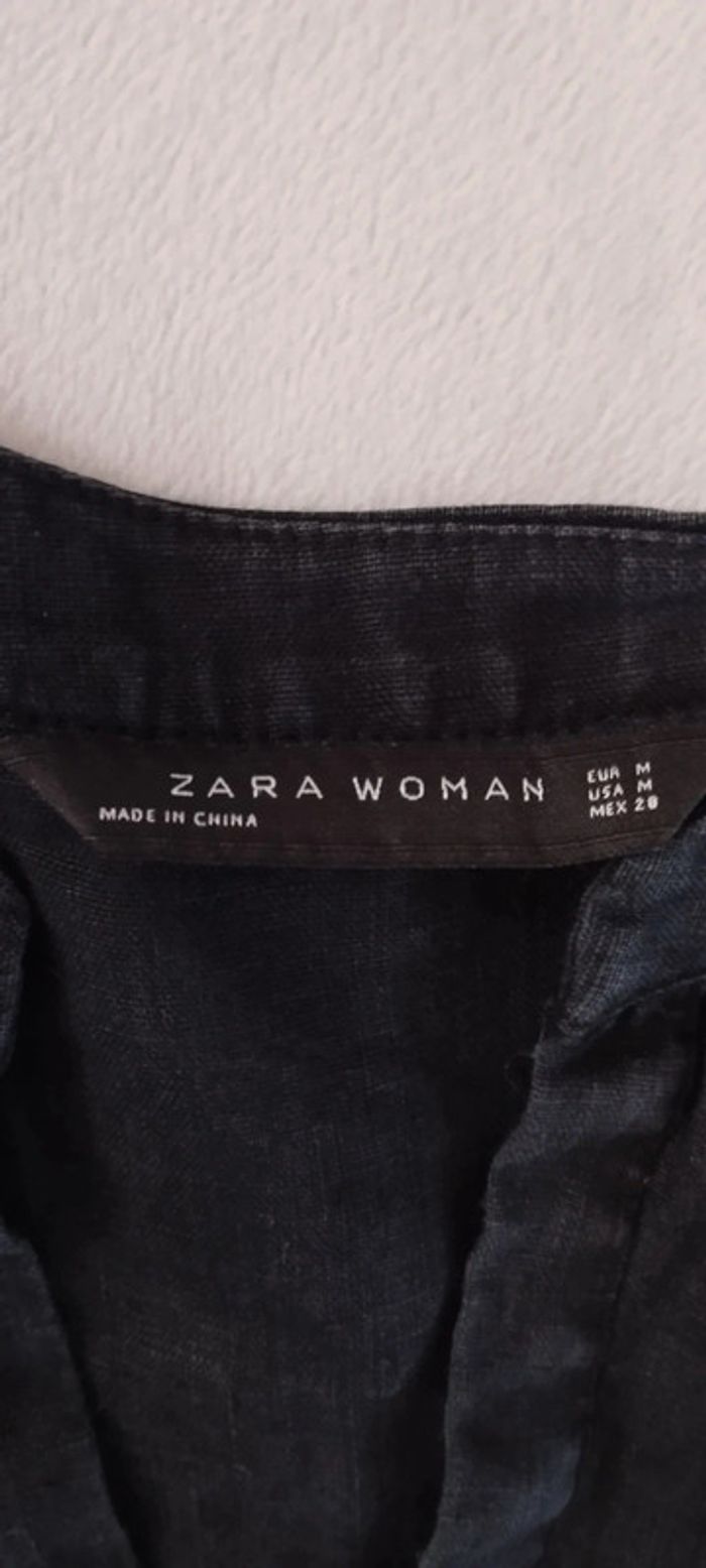 Robe lin noire Zara - photo numéro 4