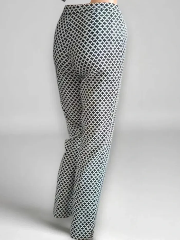 Magnifique pantalon Manigance ,coupe slim taille haute noir blanc croisé ni d'abeille ,stretch - photo numéro 3