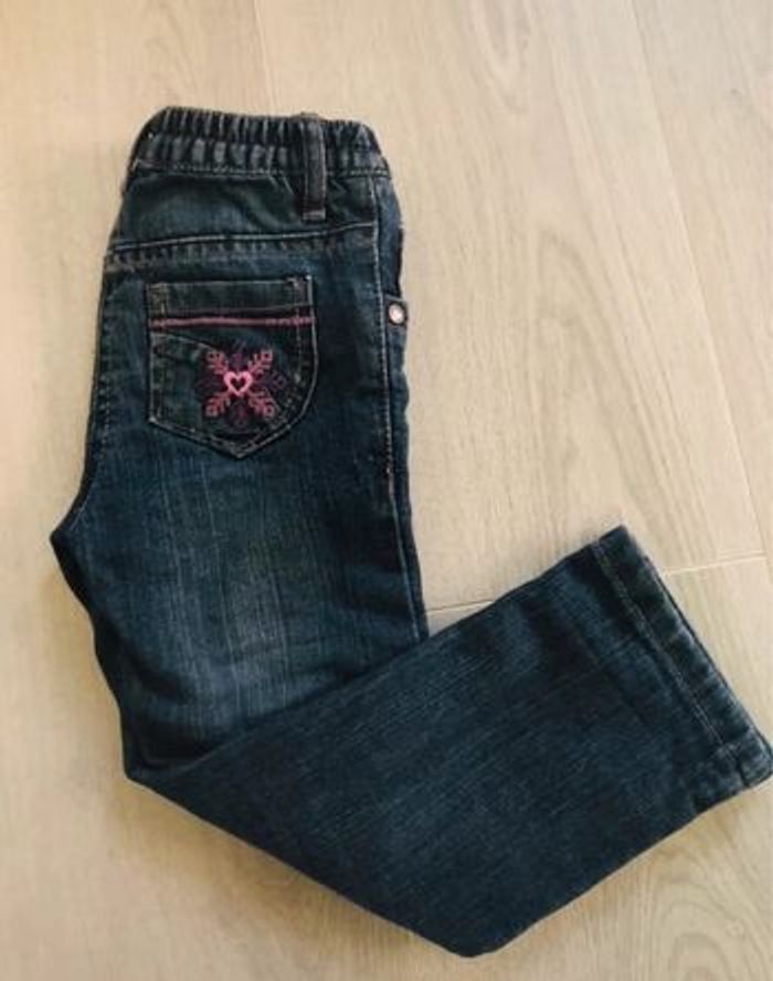 Jeans fille 3 ans 98 cm pantalon hiver chaud - photo numéro 6