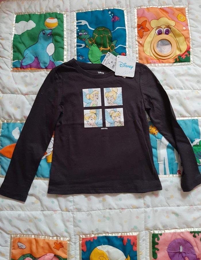 T shirt manche longue disney fée clochette neuf - photo numéro 1