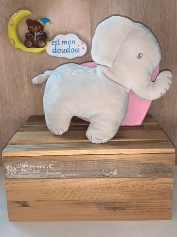 MD147 doudou éléphant 🐘 mots d’enfants