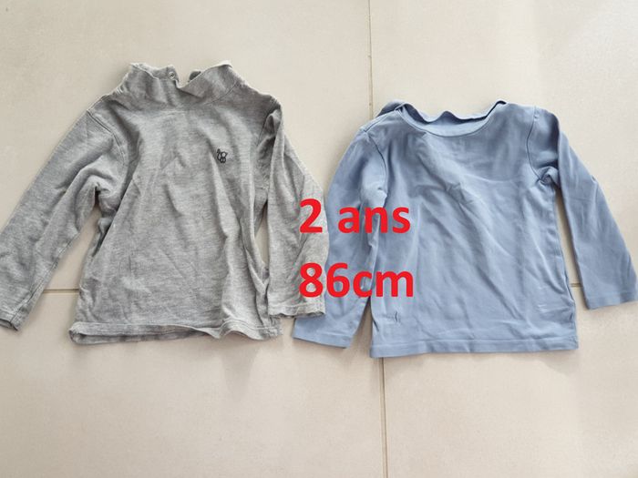 2 t shirt manche longue 2 ans 86 cm