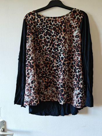 Blouse léopard manches longues