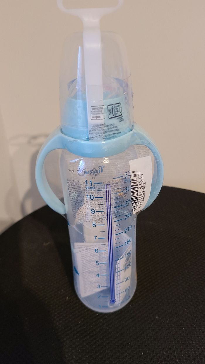 Biberon AIR CONTROL 330ml à poignées +6m Biberon col étroit Tétine ronde avec 3-vitesses et valve an - photo numéro 2