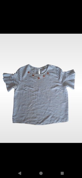 Tee-shirt Molly Bracken marinière fleur taille L