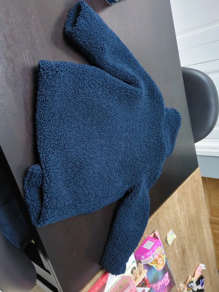 Manteau teddy nounours bleu marine bel&bo 6 ans comme neuf - photo numéro 3