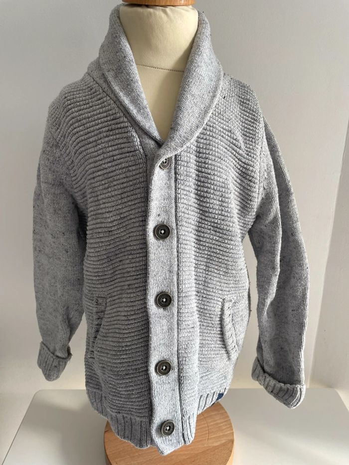 Gilet gris okaidi