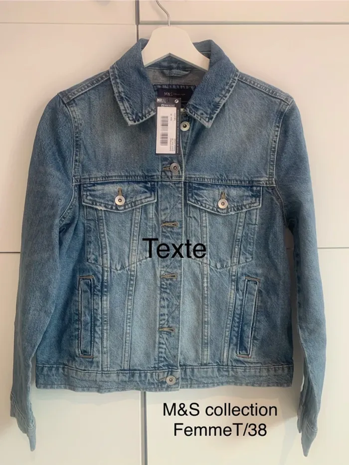 Veste en jean neuve M&S collection T/38