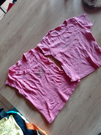 Lot de deux tee-shirts rose