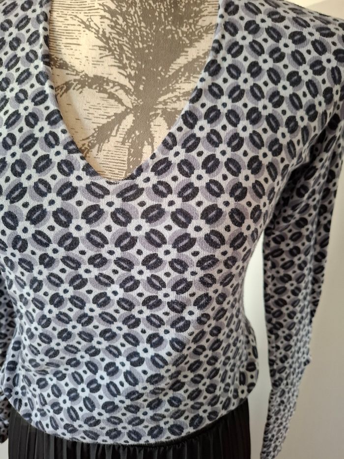Pull léger  Monoprix bleu/ gris - photo numéro 3