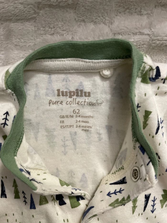 Pyjama avec pied en coton 62cm - photo numéro 2