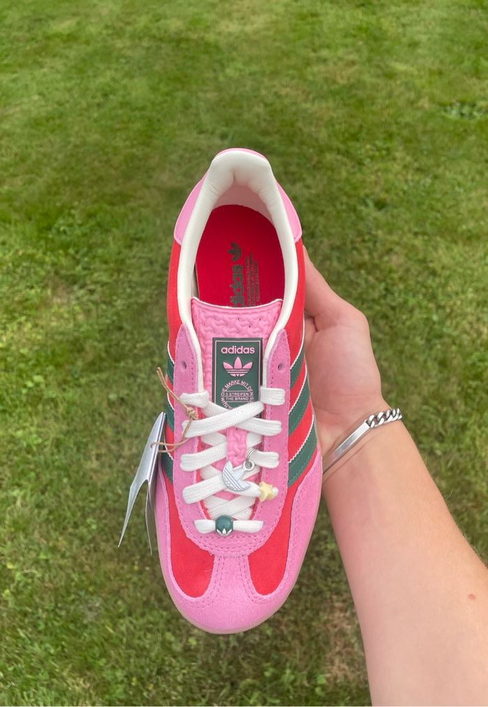 Adidas Originals Gazelle Better Scarlet Bliss Pink Dark Green - Femme 37 1/3 - photo numéro 7