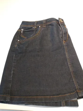 Jupe en jeans bleu foncé