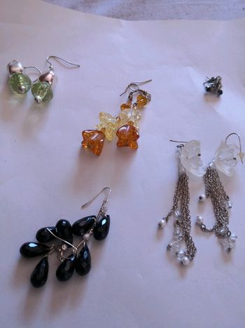 Lot de 5 boucles d'oreilles