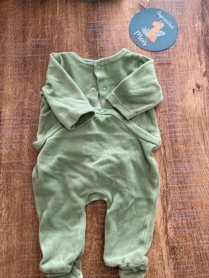 Pyjama manches longues en velours taille 1 mois Gemo - photo numéro 4