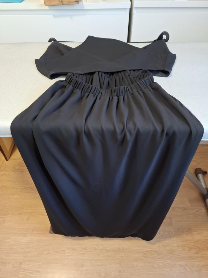 Superbe robe longue été/soirée Etam 36 noire doublée excellent état - photo numéro 4