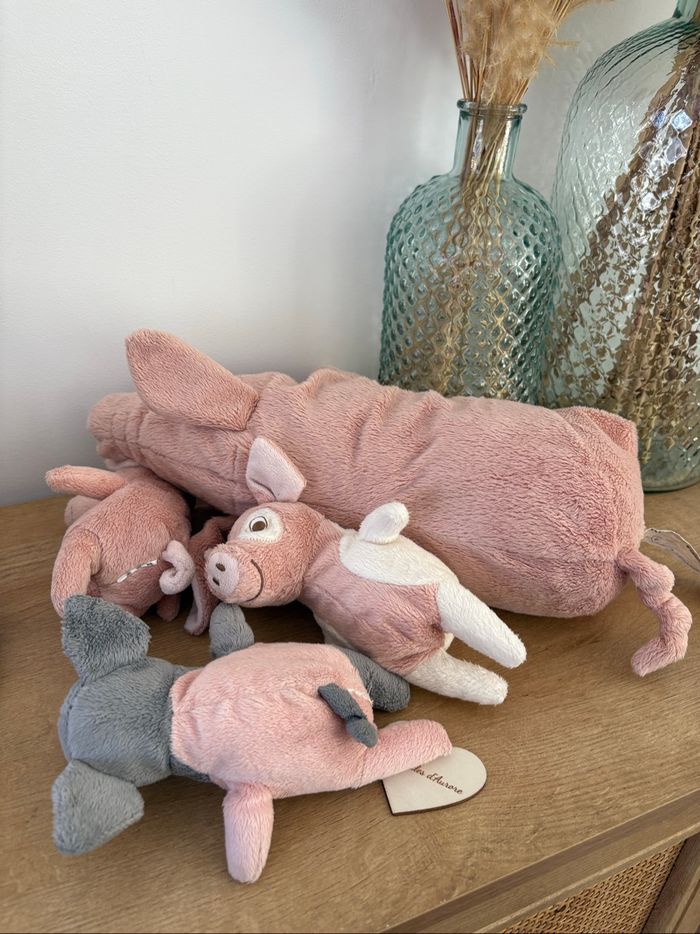 Peluches maman et ses bébés cochons - photo numéro 8